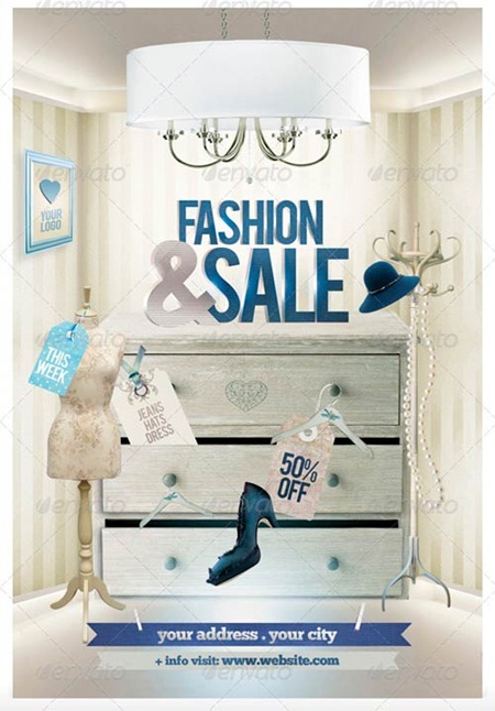 Fashion & Sale Flyer Template 时尚&销售传单模板