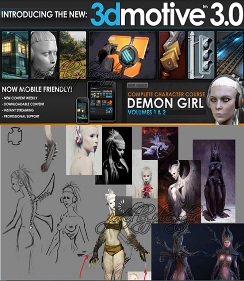 3DMotive Complete Character Course - Demon Girl Vols.1-4 3DMotive Complete Character Course - Demon Girl Vols.1-4