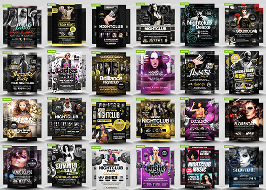 俱乐部传单包1-3 FlyerHeroes – The Club Flyer Bundle 01 – 02 – 03