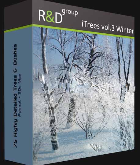 冬天的树木模型 iTrees vol.3 Winter