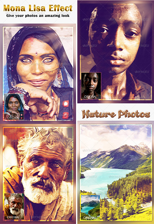 蒙娜丽莎效应-照片模板 GraphicRiver – Mona Lisa Effect – Photo Template