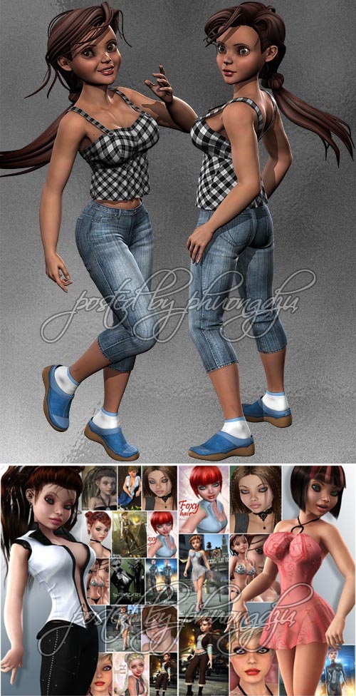 Girl V4 Pro Bundle + Casual Outfit For V4, A4, G4 Girl V4 Pro Bundle + Casual Outfit For V4, A4, G4