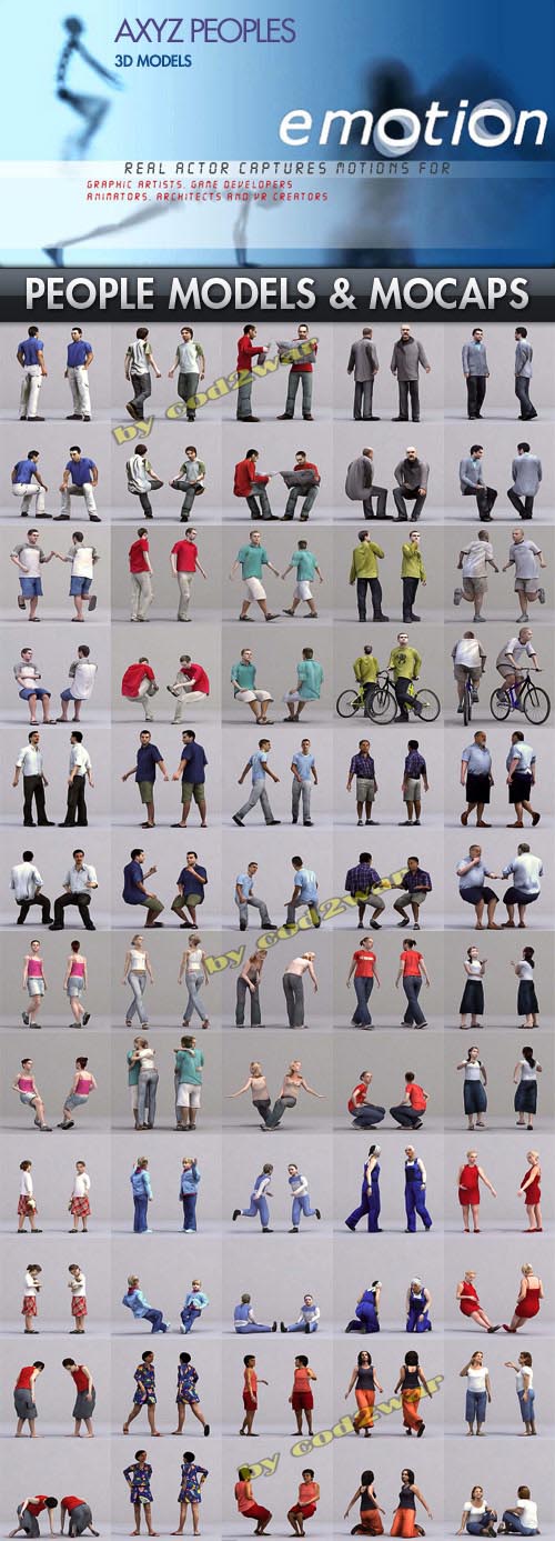 AXYZ PE0PLE 3D Models & MoCap Libraries AXYZ PE0PLE 3D Models & MoCap Libraries