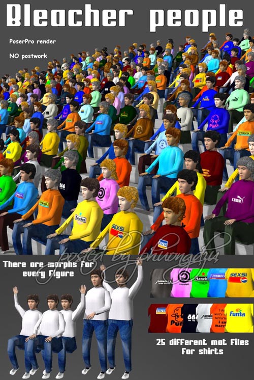 Renderosity Bleacher people Renderosity Bleacher people