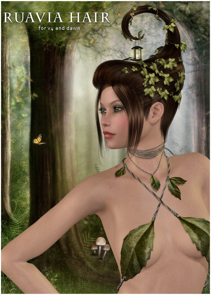 Ruavia Hair for V4, Dawn