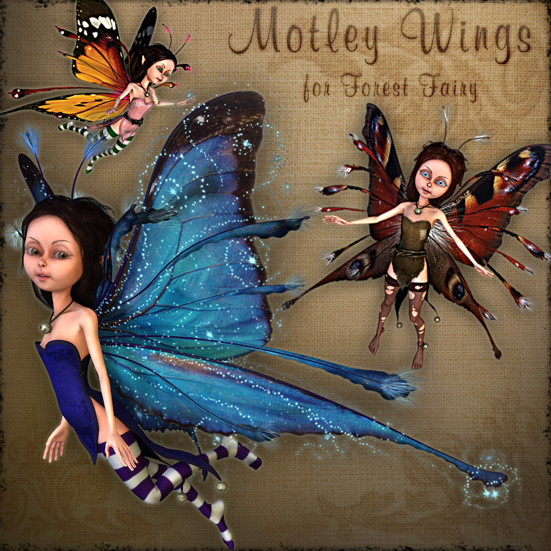 Renderosity Motley Wings