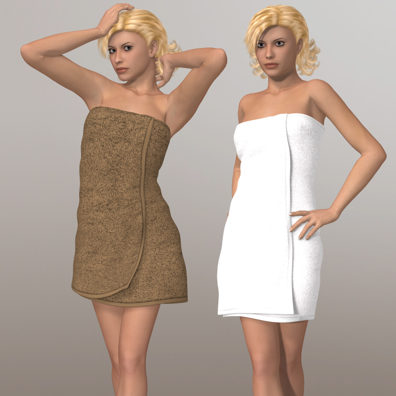In a towel