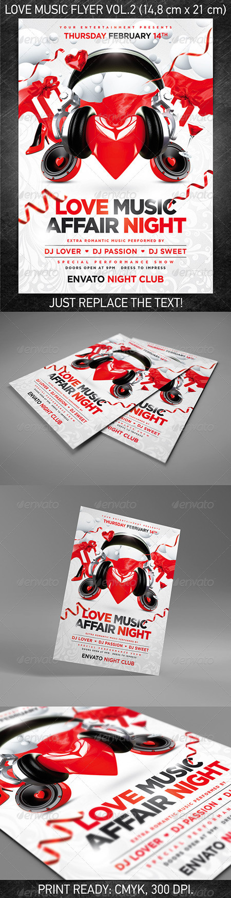 GraphicRiver Love music flyer vol.2 爱音乐传单