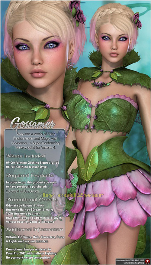 Gossamer for V4.2 - 3D models Gossamer for V4.2 - 3D models
