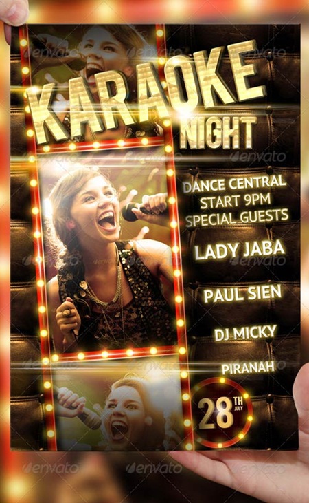 Karaoke Night Party Flyer Template Karaoke Night Party Flyer Template