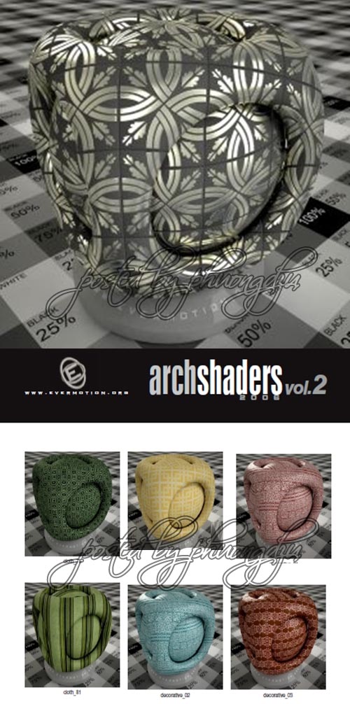 EVERMOTI0N - Archshaders vol. 2 for V-RAY EVERMOTI0N - Archshaders vol. 2 for V-RAY