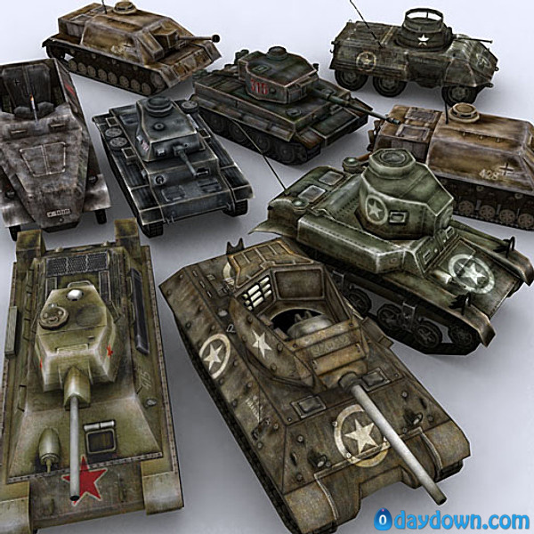 WW2 Tanks 3D models 二战坦克3D模型