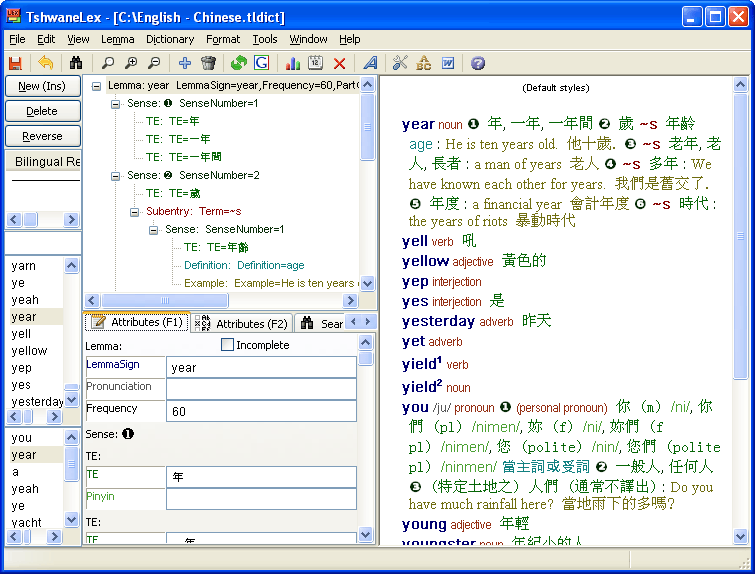 Automatic Sense Numbering