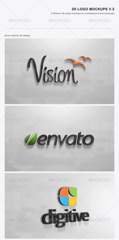 3D Logo Mockups V.3