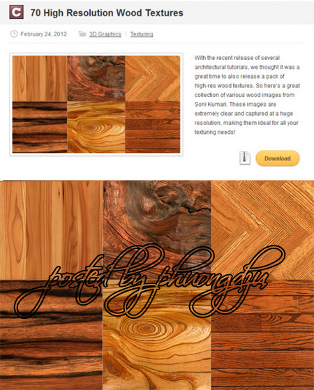 CGTuts & 70 High Resolution Wood Textures 高分辨率木材纹理