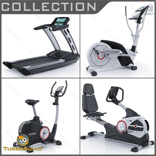 TurboSquid: treadmill 3d model 跑步机3D模型