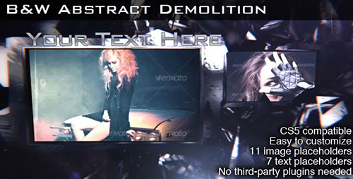 B&W Abstract Demolition - VideoHive After Effects Project