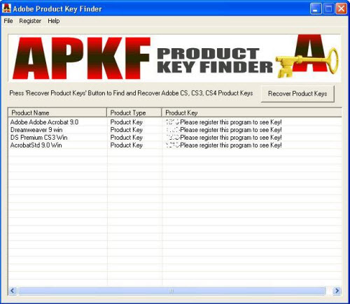 APKF Adobe Product Key Finder 1.9.7.0 