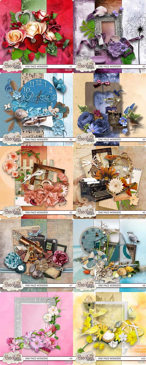杂物艺术 Scrap Set – One Page Wonders PNG and JPG Files