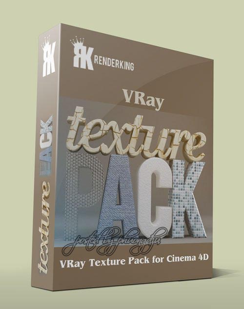 C4D纹理贴图VRay版 RenderKing VRay Texture Pack for Cinema 4D