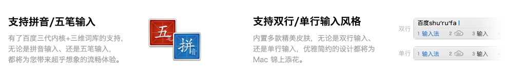 Mac五笔输入法，Mac拼音输入法，Mac输入法预览图