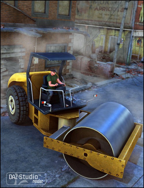 Daz3D Road Roller