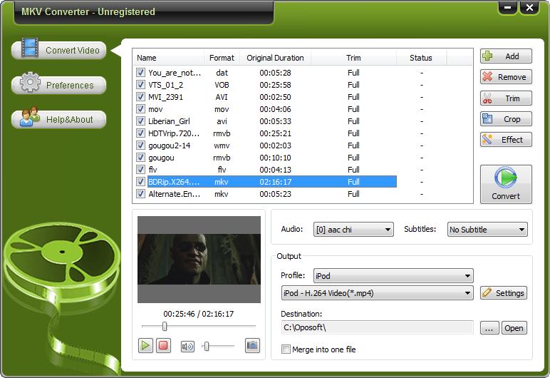 Oposoft MKV Converter 7.0