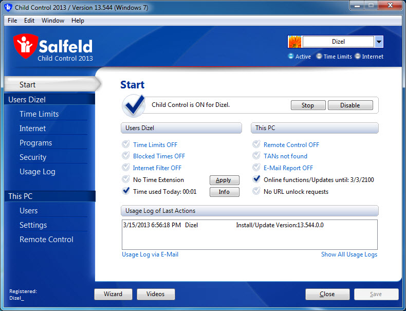 Salfeld Child Control 2013 13.590 电脑权限/上网控制