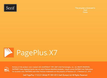 Serif PagePlus X7 17.0.3.28 用于创建海报，简报，传单等发布的应用程序