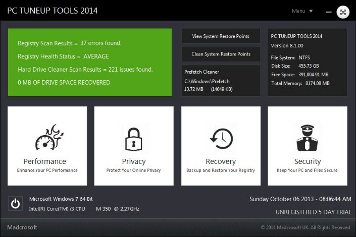 Madcrosoft PC TuneUp Tools 2014 8.1.006