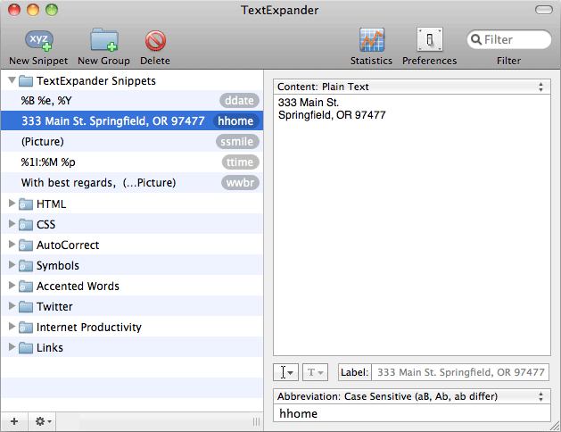 TextExpander v4.2 (Mac OS X)