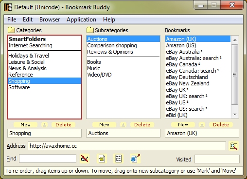 Bookmark Buddy 3.8.0 Unicode Edition