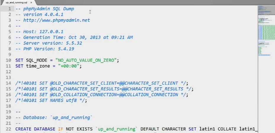 Up and Running with phpMyAdmin