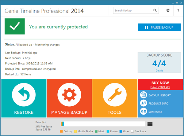 Genie Timeline Home / Pro / Server  2014 5.0.1.100 Multilingual