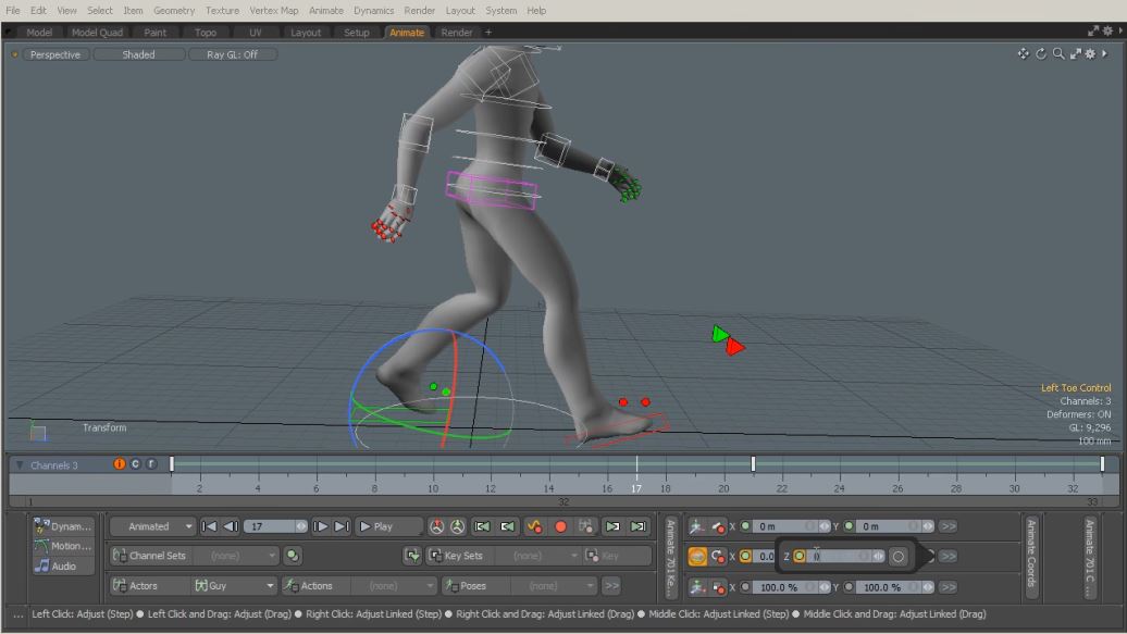 Creating a Walk Cycle in MODO