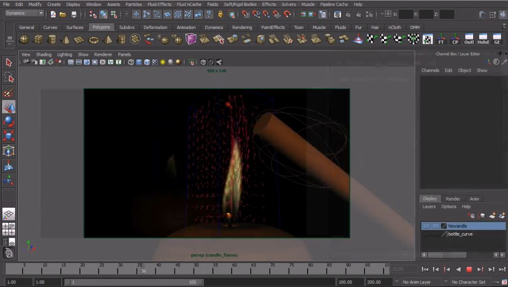 Creating a Realistic Candle Flame in Maya
