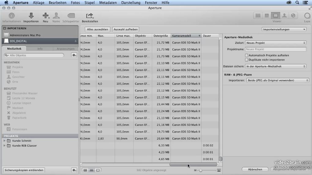  Aperture-Special: Bilder verwalten Optimaler Workflow, Automatisierung, Praxistipps