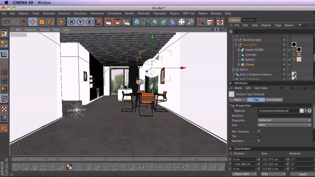 Creating a Modern-Style Interior Scene in CINEMA 4D and V-Ray