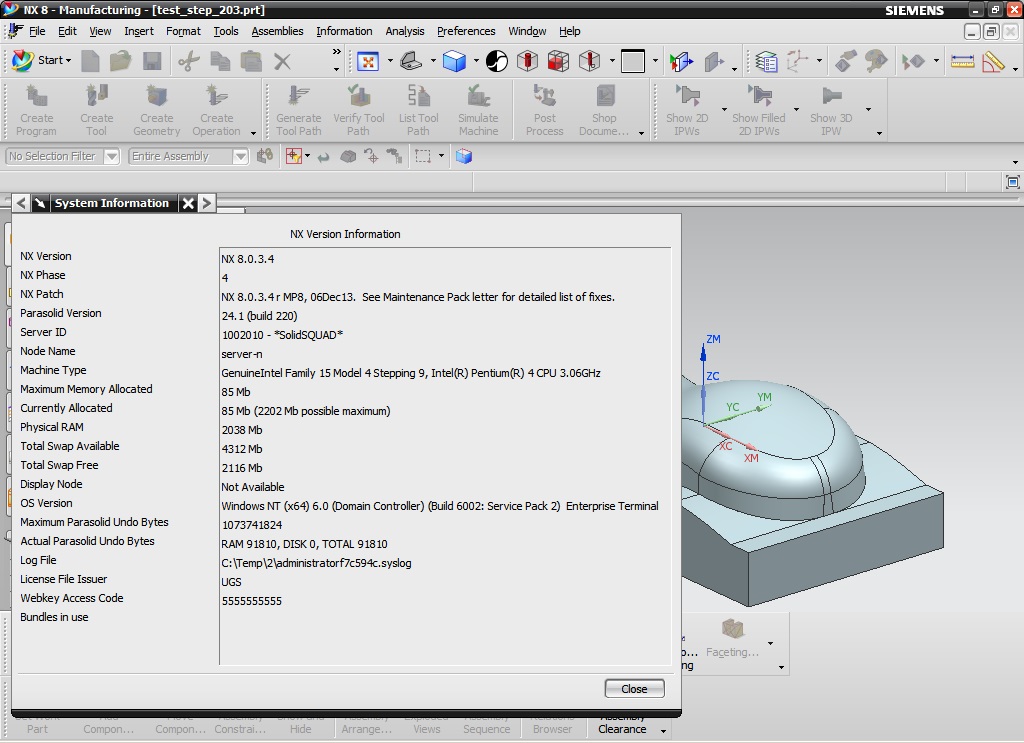 Siemens PLM NX 8.0.3 MP08 Update