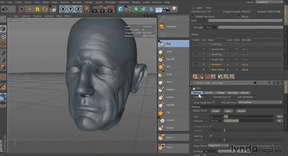 Sculpting and Painting a Head in CINEMA 4D