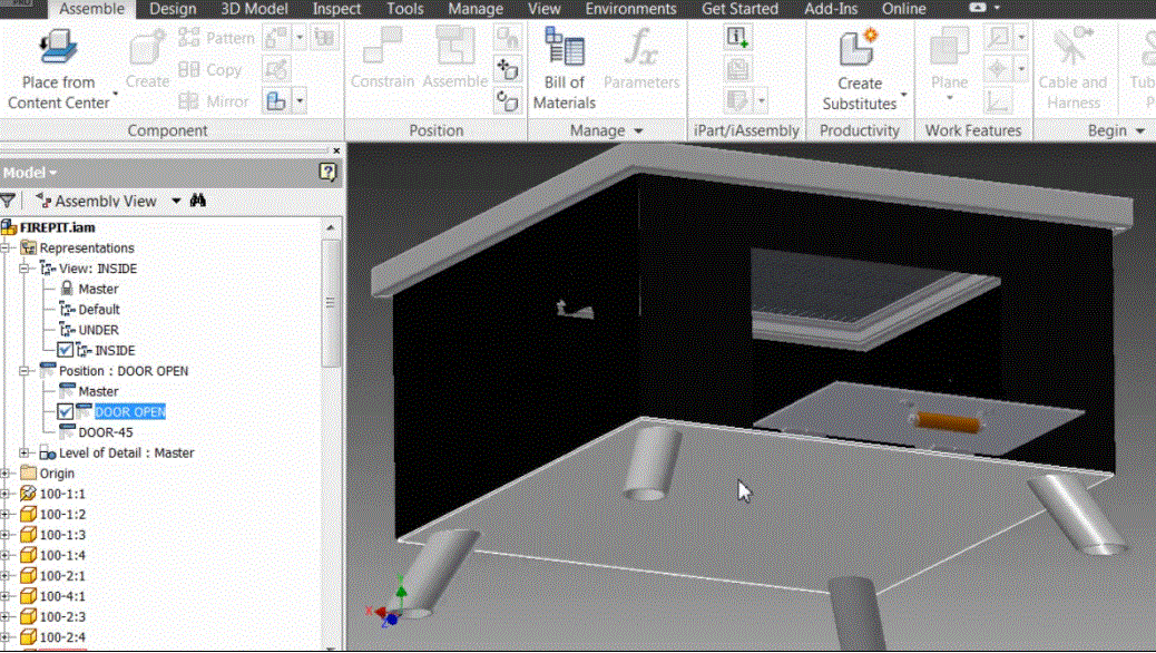 Utilizing Presentation Files and Representations in Inventor