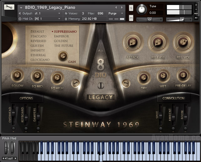 8Diо 1969 Steinway Legacy Grand Piano KONTAKT