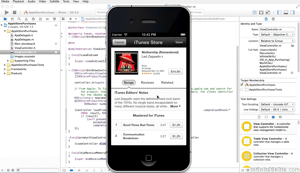 InfiniteSKILLS - Mastering iOS Development - In-App Purchasing  