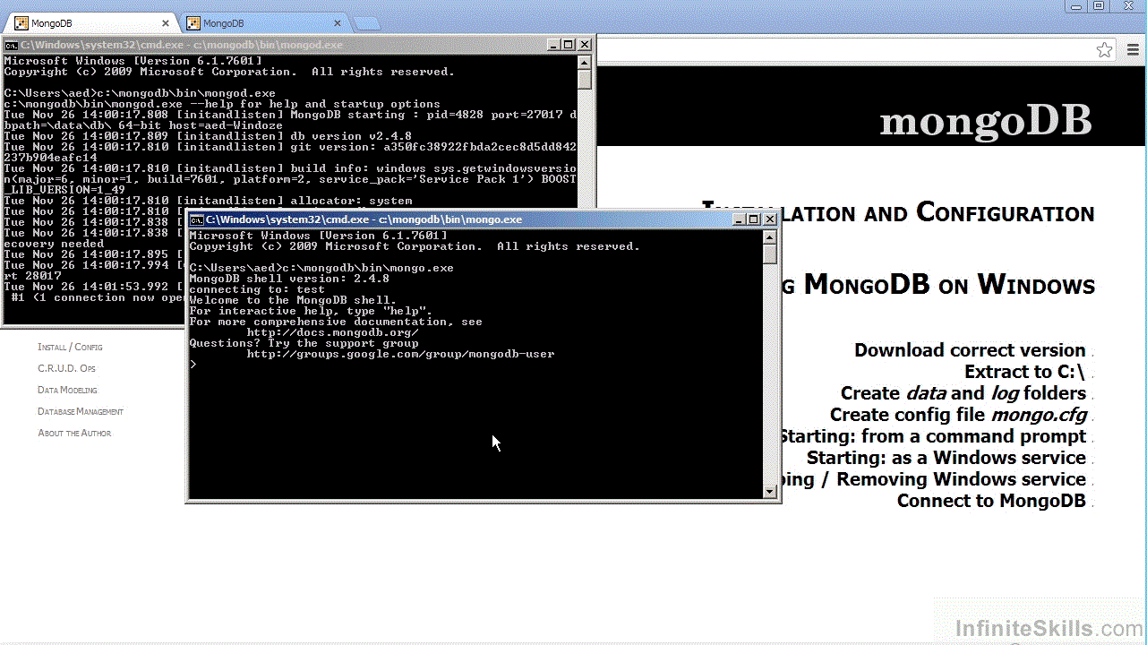 infiniteskills - Learning MongoDB