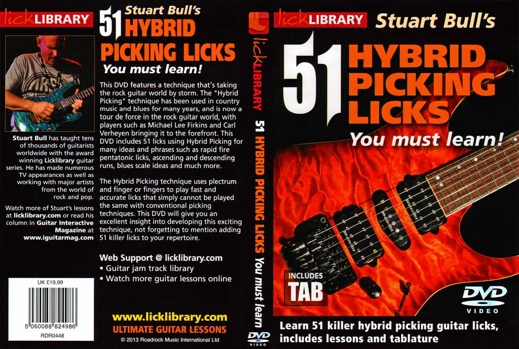 Lick Library - Stuart Bull - 51 - Hybrid Picking Licks - DVD (2013)