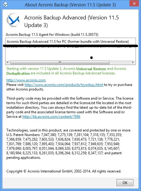 Acronis Backup Advanced 11.5.38573 with Universal Restore