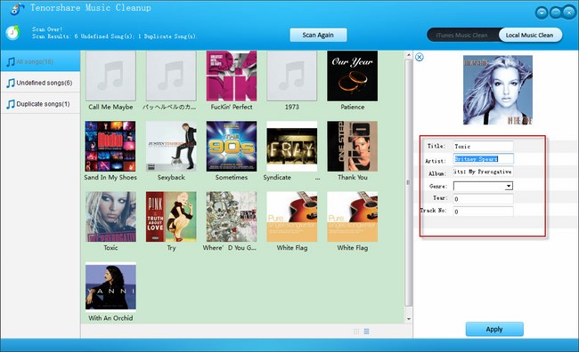 Tenorshare Music Cleanup 1.1.0.3 Build 2089