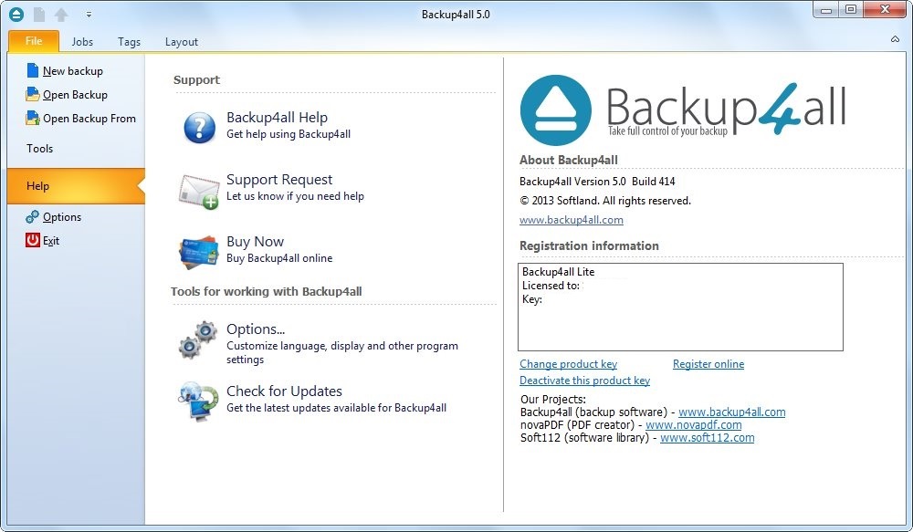 Softland Backup4all Lite 5.0 Build 414 + Portable