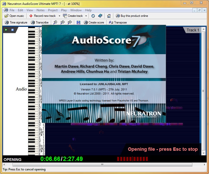 Neuratron AudioScore Ultimate 7.0.1