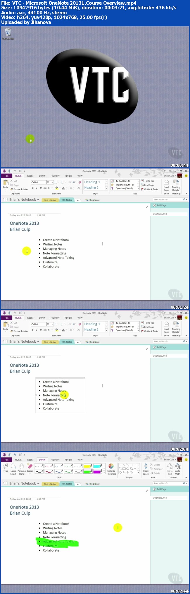Vtc - Microsoft Onenote 2013